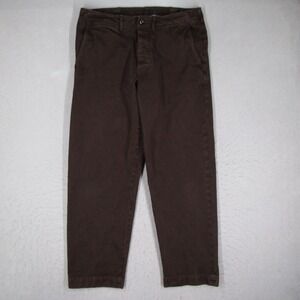 Wallace & Barnes J.Crew Mens Brown Officers Chino Pants 35x32 (Fits 35x29)